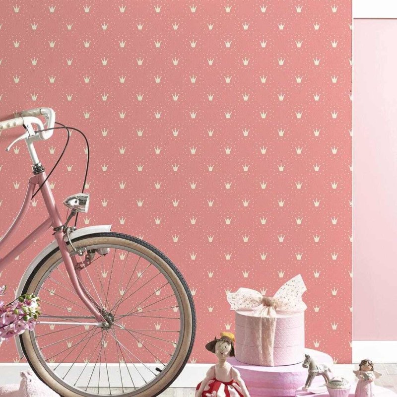 Papel de Parede Adesivo Coroa Rosa 285378524 - Papel na Parede