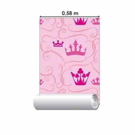 Papel de Parede Adesivo Coroa Rosa 483664594 - Papel na Parede