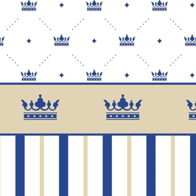 Papel de Parede Adesivo Coroas e Listras N011013 - Papel na Parede