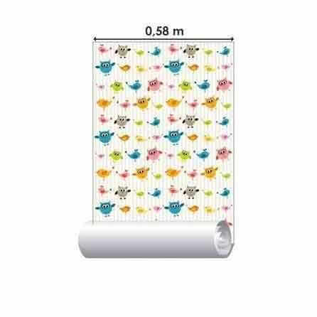 Papel de Parede Adesivo Corujas e Pássaros 205837363 - Papel na Parede
