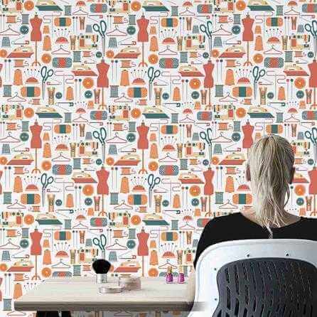 Papel de Parede Adesivo Costura 161693357 - Papel na Parede