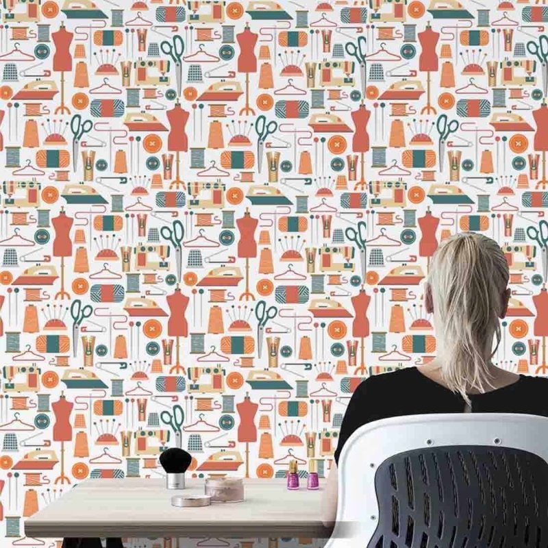 Papel de Parede Adesivo Costura 161693357 - Papel na Parede