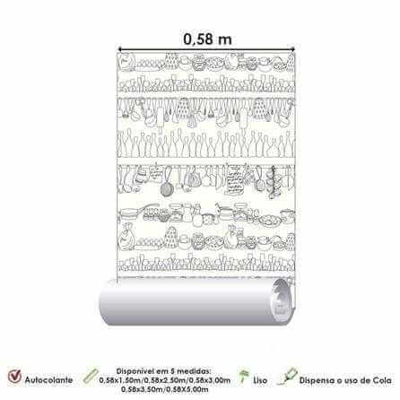 Papel de Parede Adesivo Cozinha 115496329 - Papel na Parede