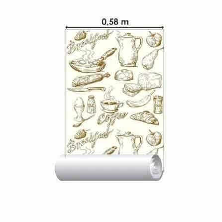 Papel de Parede Adesivo Cozinha Café da Manhã 253214782 - Papel na Parede