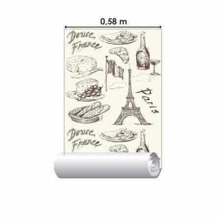 Papel de Parede Adesivo Cozinha Paris 253214783 - Papel na Parede