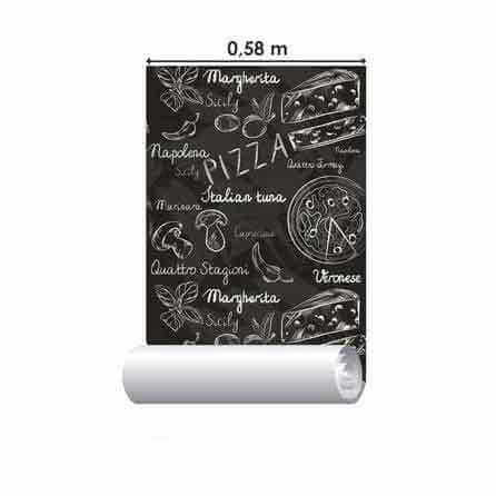 Papel de Parede Adesivo Cozinha Pizza 261746165 - Papel na Parede