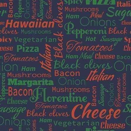 Papel de Parede Adesivo Cozinha Pizza Sabores 268156166 - Papel na Parede