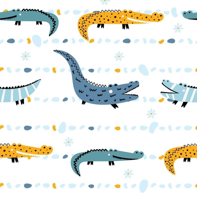 Papel de Parede Adesivo Crocodilos N09125 - Papel na Parede