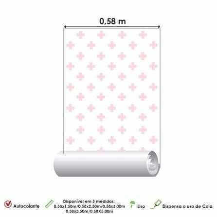 Papel de Parede Adesivo Cruz Rosa Jovem 142341 - Papel na Parede