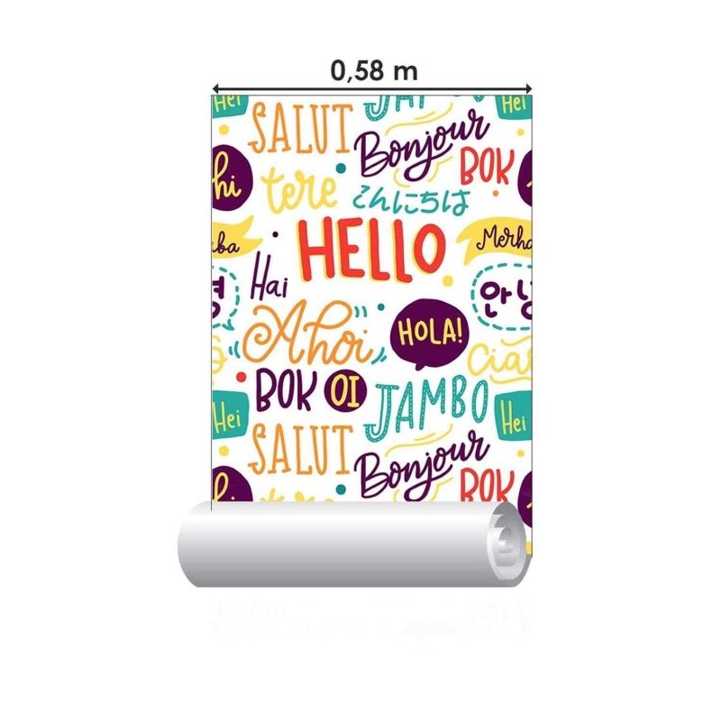 Papel de Parede Adesivo Cumprimentos mundiais N03122 - Papel na Parede