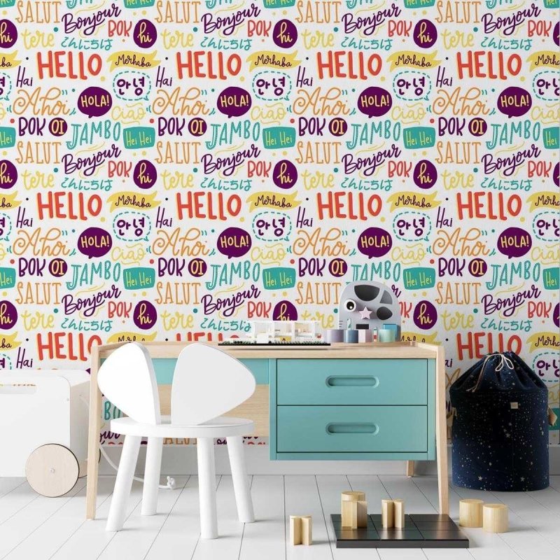 Papel de Parede Adesivo Cumprimentos mundiais N03122 - Papel na Parede