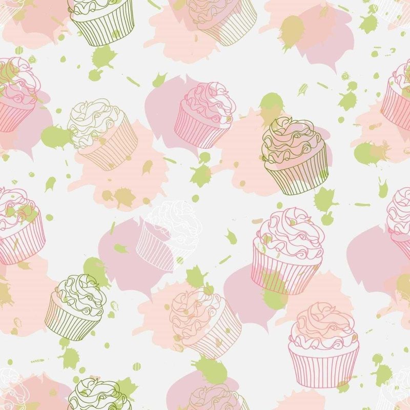 Papel de Parede Adesivo Cupcake N03102 - Papel na Parede