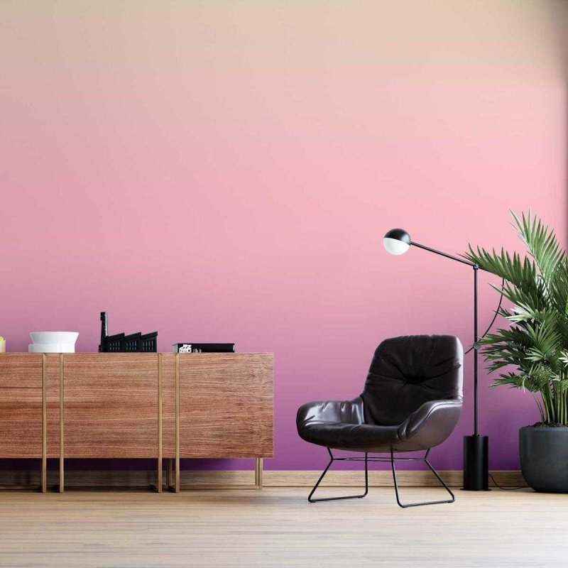 Papel de Parede Adesivo Degradê Amarelo e Roxo N05180 - Papel na Parede
