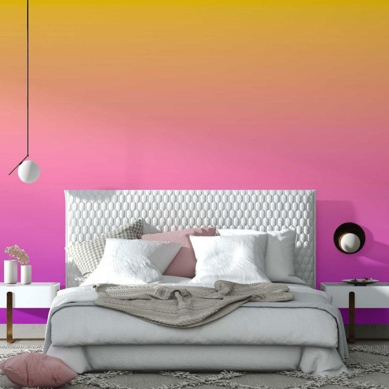 Papel de Parede Adesivo degradê amarelo roxo N014079 - Papel na Parede