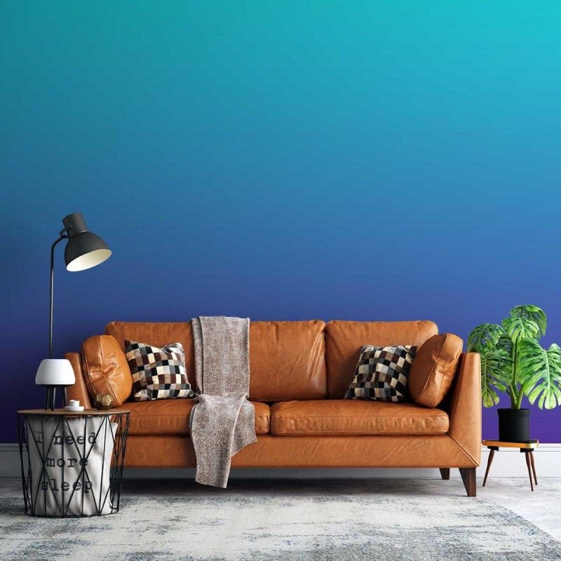 Papel de Parede Adesivo Degradê Azul e Roxo N05167 - Papel na Parede