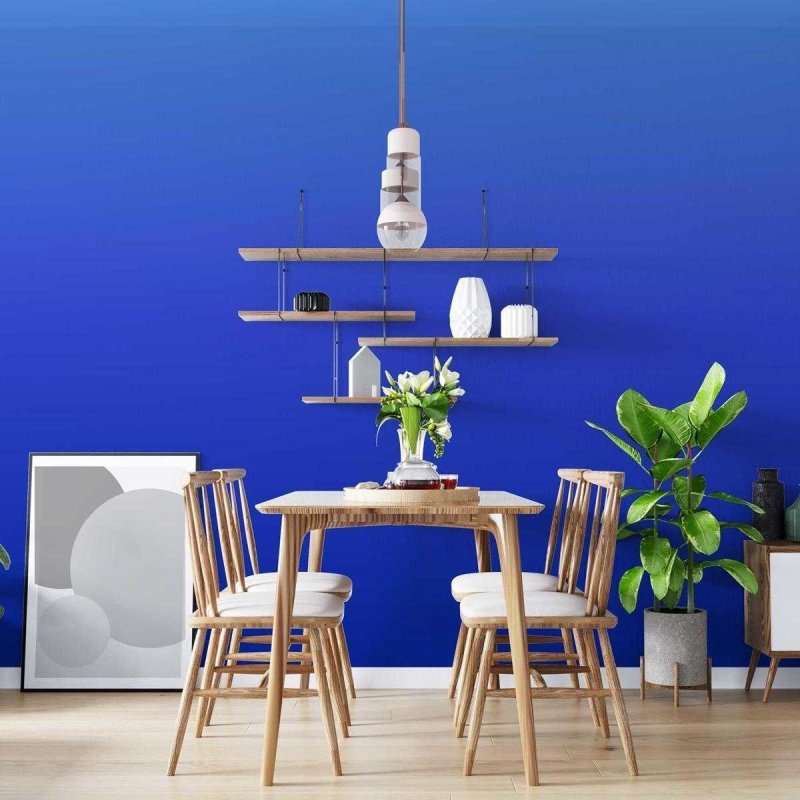 Papel de Parede Adesivo Degradê Azul Escuro N05142 - Papel na Parede