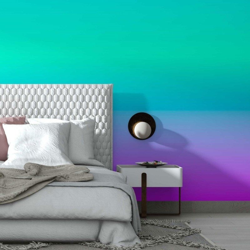 Papel de Parede Adesivo degradê azul verde roxo N014077 - Papel na Parede