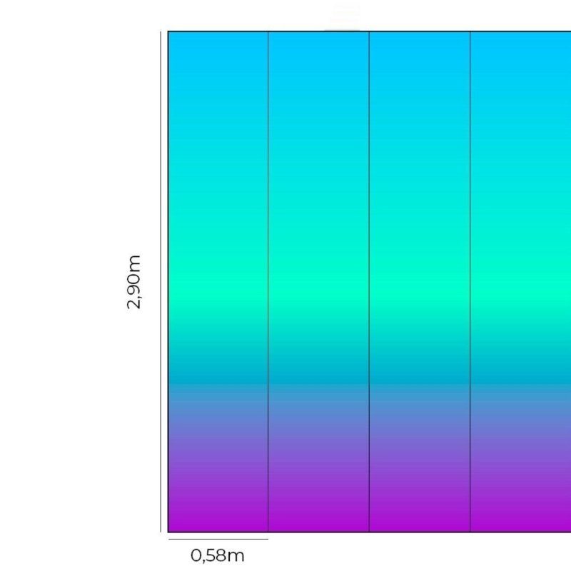 Papel de Parede Adesivo degradê azul verde roxo N014077 - Papel na Parede