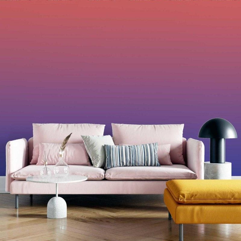 Papel de Parede Adesivo Degradê Coral Roxo e Azul N05162 - Papel na Parede