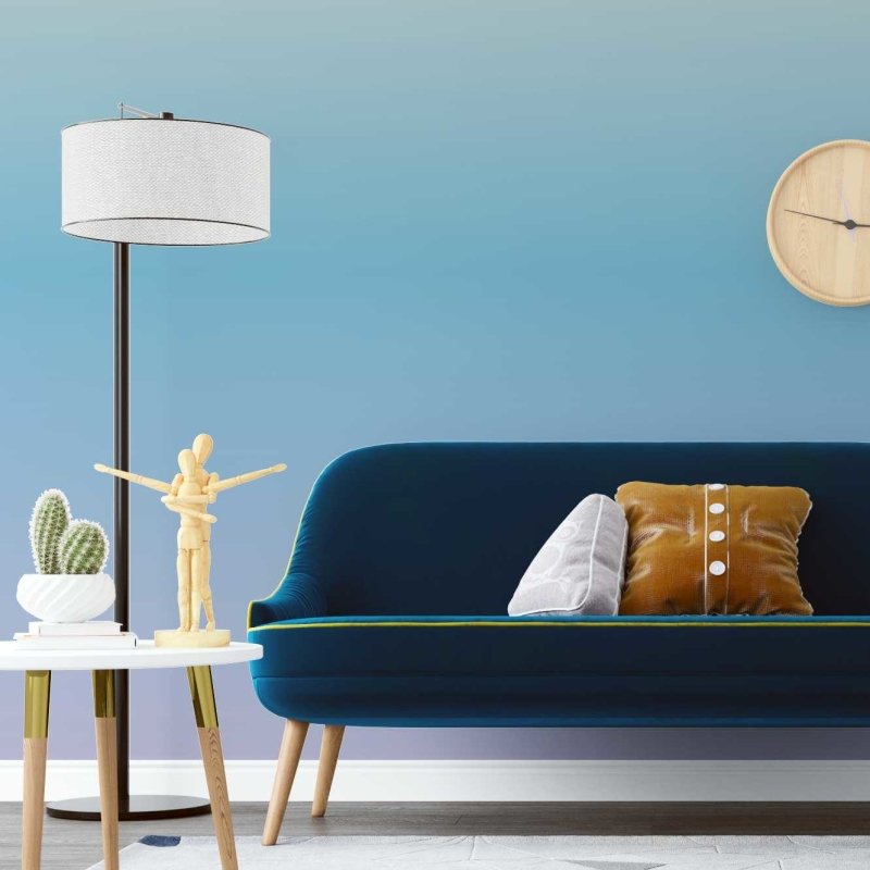 Papel de Parede Adesivo Degradê Laranja Azul e Lilás N07152 - Papel na Parede