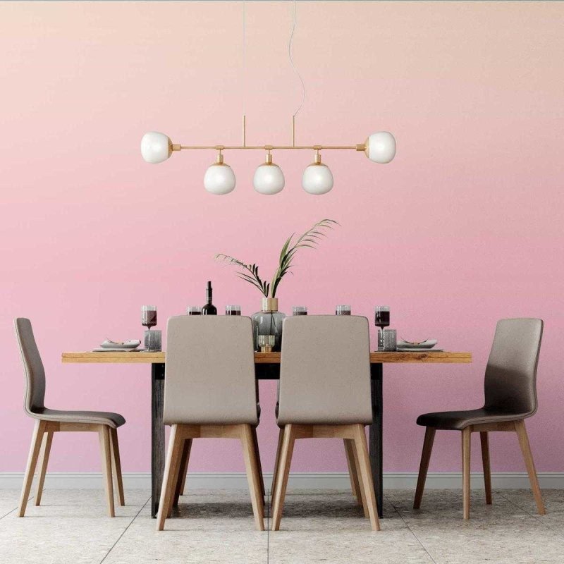 Papel de Parede Adesivo Degradê Laranja e Rosa N07153 - Papel na Parede