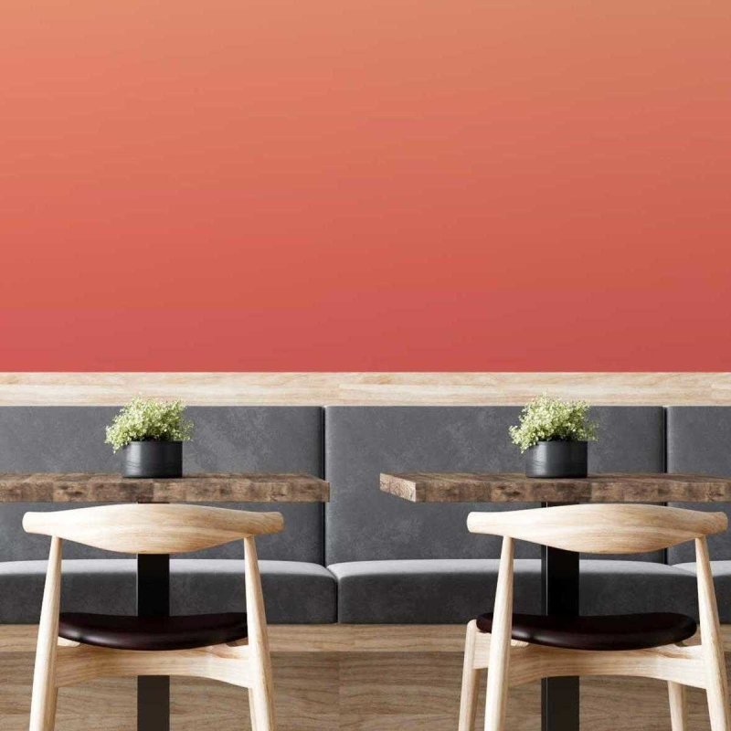 Papel de Parede Adesivo Degradê Laranja e Vermelho N05146 - Papel na Parede
