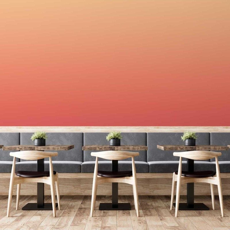 Papel de Parede Adesivo Degradê Laranja e Vermelho N05146 - Papel na Parede
