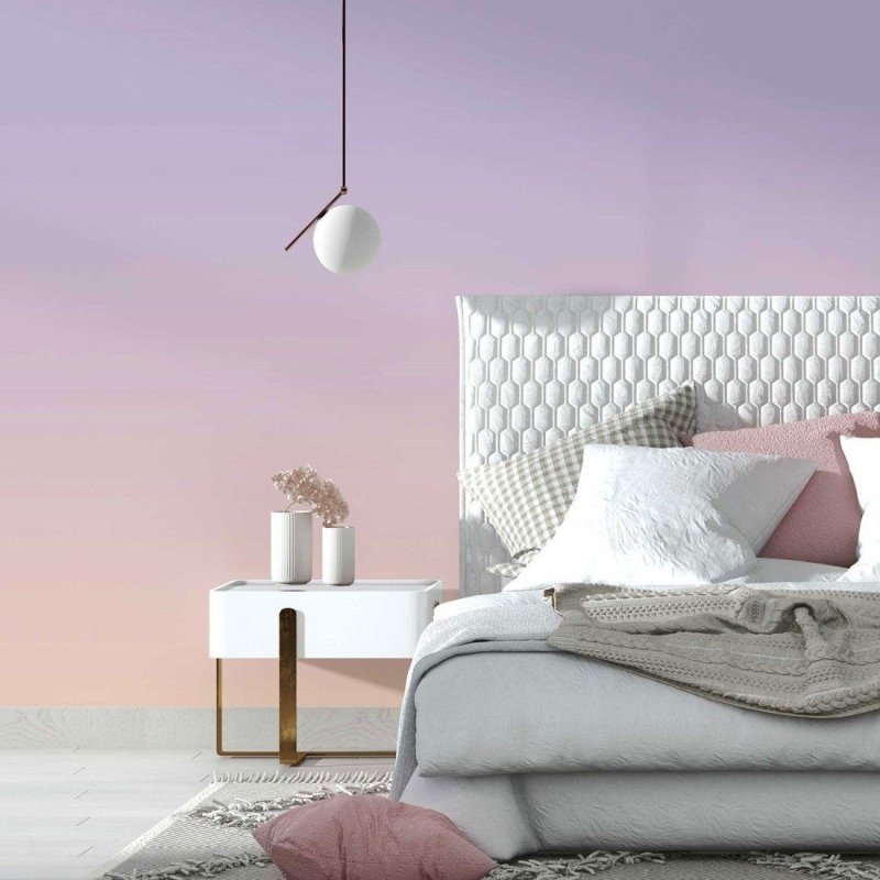 Papel de Parede Adesivo Degradê Lilás Rosa N014003 - Papel na Parede