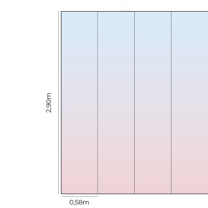 Papel de Parede Adesivo degradê pastel azul rosa N014172 - Papel na Parede