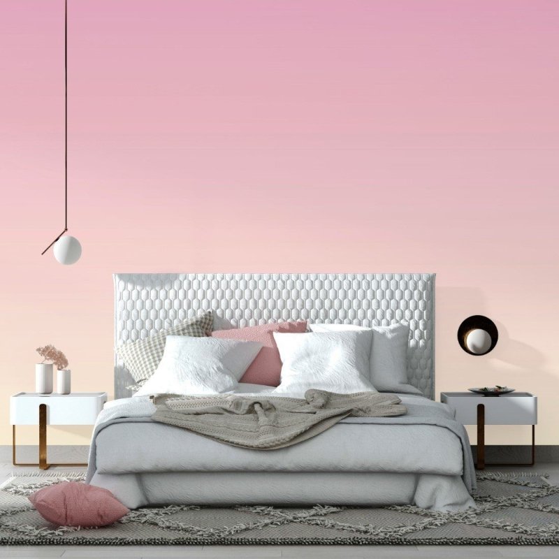 Papel de Parede Adesivo degradê rosa amarelo N014173 - Papel na Parede