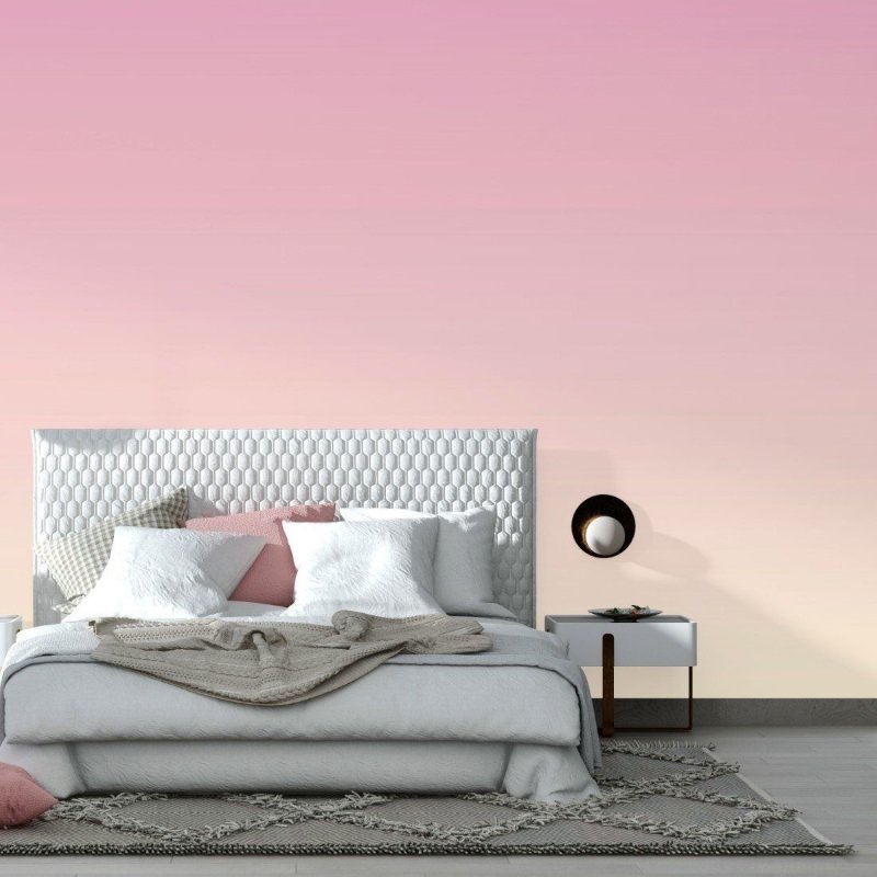 Papel de Parede Adesivo degradê rosa amarelo N014173 - Papel na Parede