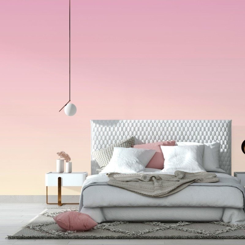 Papel de Parede Adesivo degradê rosa amarelo N014173 - Papel na Parede