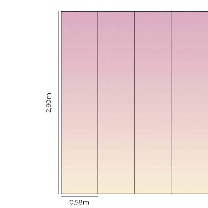 Papel de Parede Adesivo degradê rosa amarelo N014173 - Papel na Parede