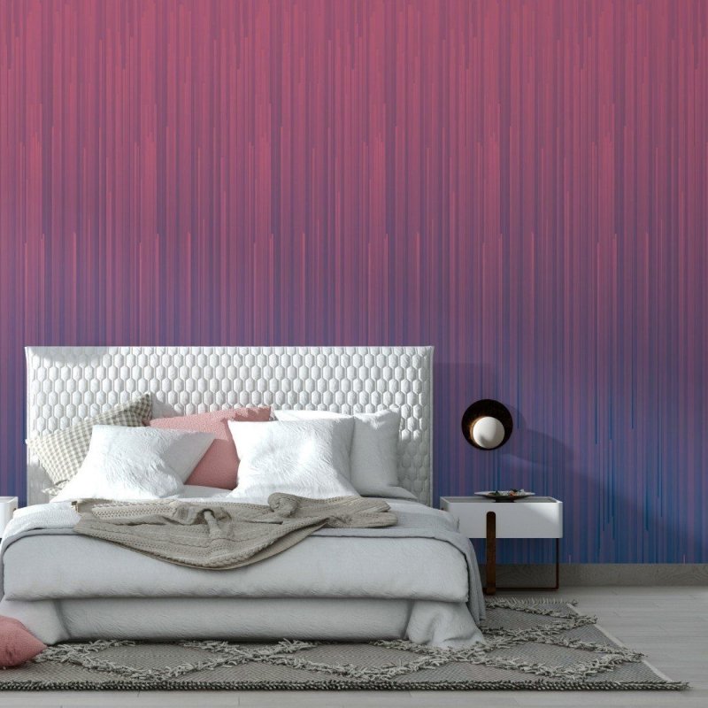 Papel de Parede Adesivo degradê rosa azul listras N014101 - Papel na Parede