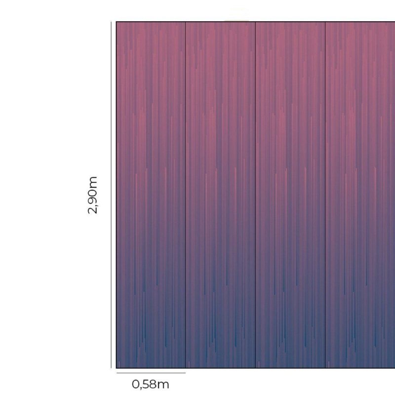 Papel de Parede Adesivo degradê rosa azul listras N014101 - Papel na Parede