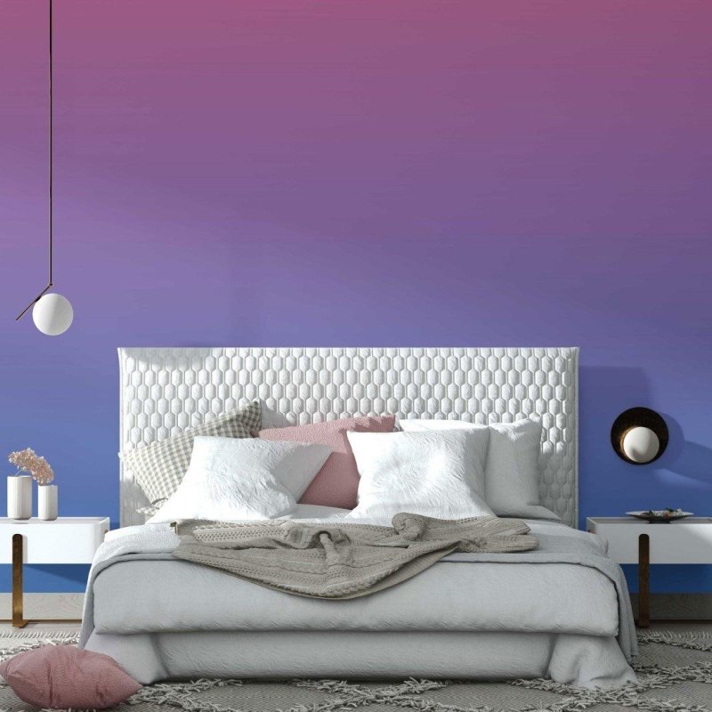 Papel de Parede Adesivo Degradê Rosa Azul N014008 - Papel na Parede