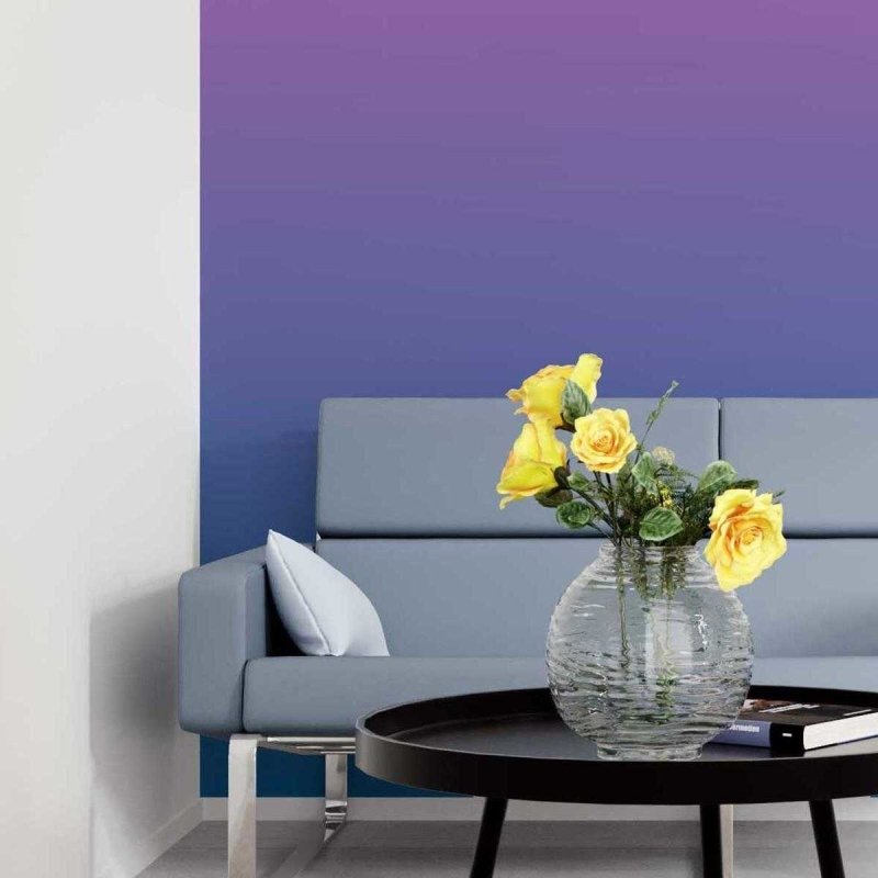 Papel de Parede Adesivo Degradê Rosa e Azul N05166 - Papel na Parede