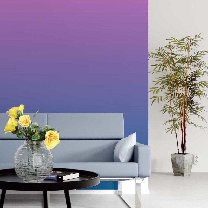 Papel de Parede Adesivo Degradê Rosa e Azul N05166 - Papel na Parede