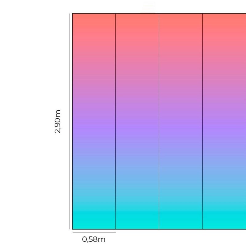 Papel de Parede Adesivo degradê salmão azul N014073 - Papel na Parede