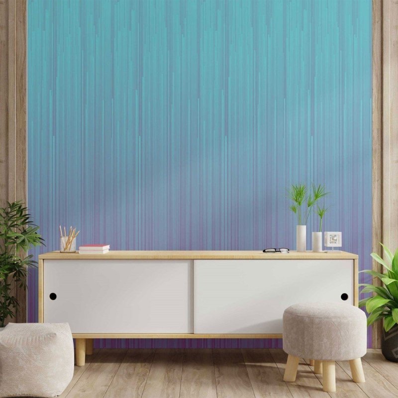 Papel de Parede Adesivo degradê tons azul listras 3D N014103 - Papel na Parede