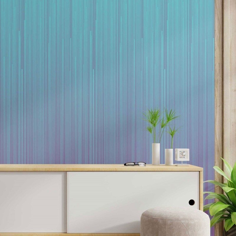 Papel de Parede Adesivo degradê tons azul listras 3D N014103 - Papel na Parede