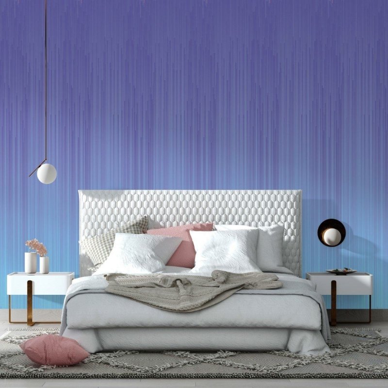 Papel de Parede Adesivo degradê tons azul listras 3D N014104 - Papel na Parede