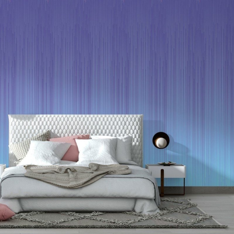 Papel de Parede Adesivo degradê tons azul listras 3D N014104 - Papel na Parede