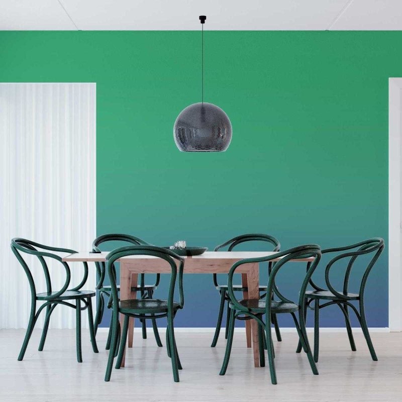 Papel de Parede Adesivo Degradê Verde Bandeira e Azul N05159 - Papel na Parede