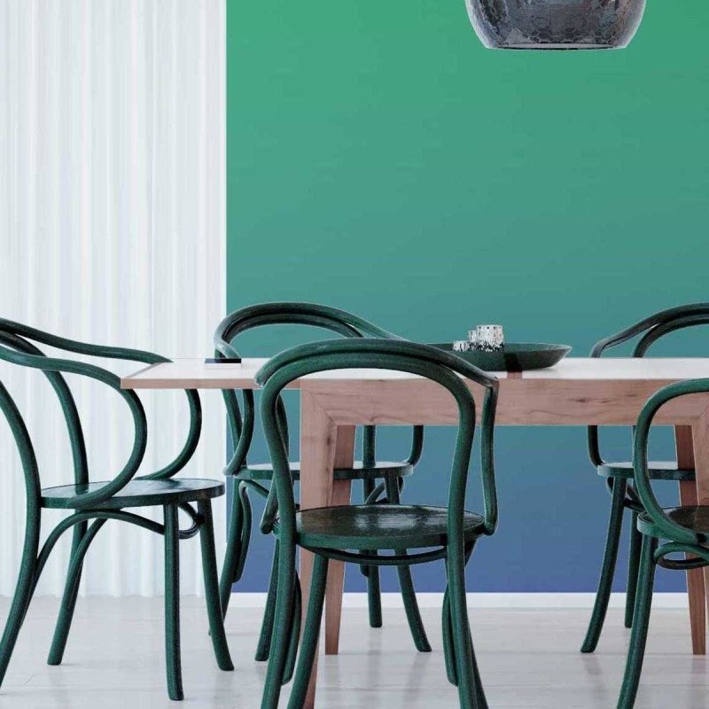 Papel de Parede Adesivo Degradê Verde Bandeira e Azul N05159 - Papel na Parede