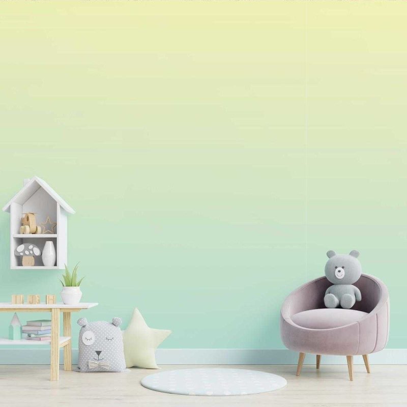 Papel de Parede Adesivo Degradê Verde e Azul N05129 - Papel na Parede