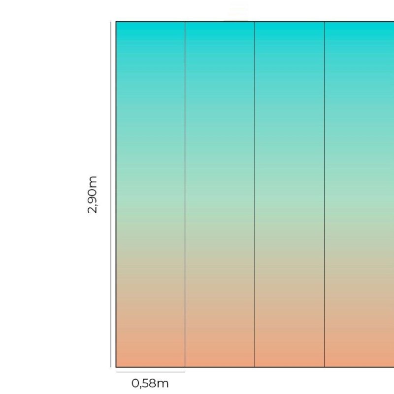 Papel de Parede Adesivo degradê verde laranja N014062 - Papel na Parede
