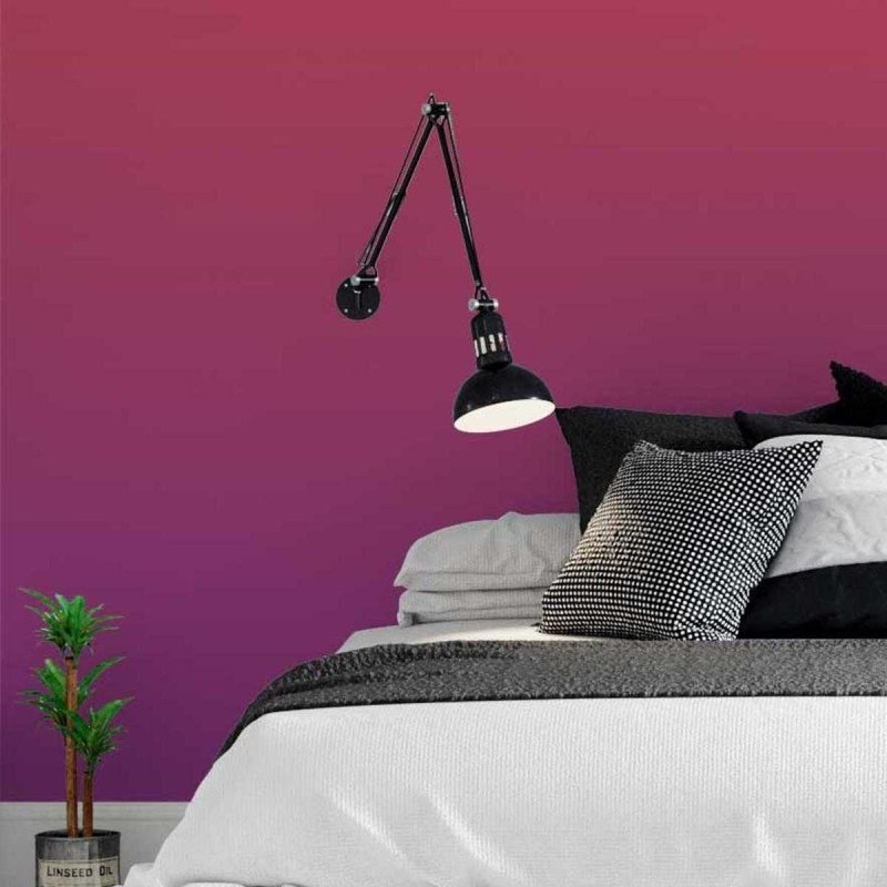 Papel de Parede Adesivo Degradê Vermelho e Lavanda N05164 - Papel na Parede