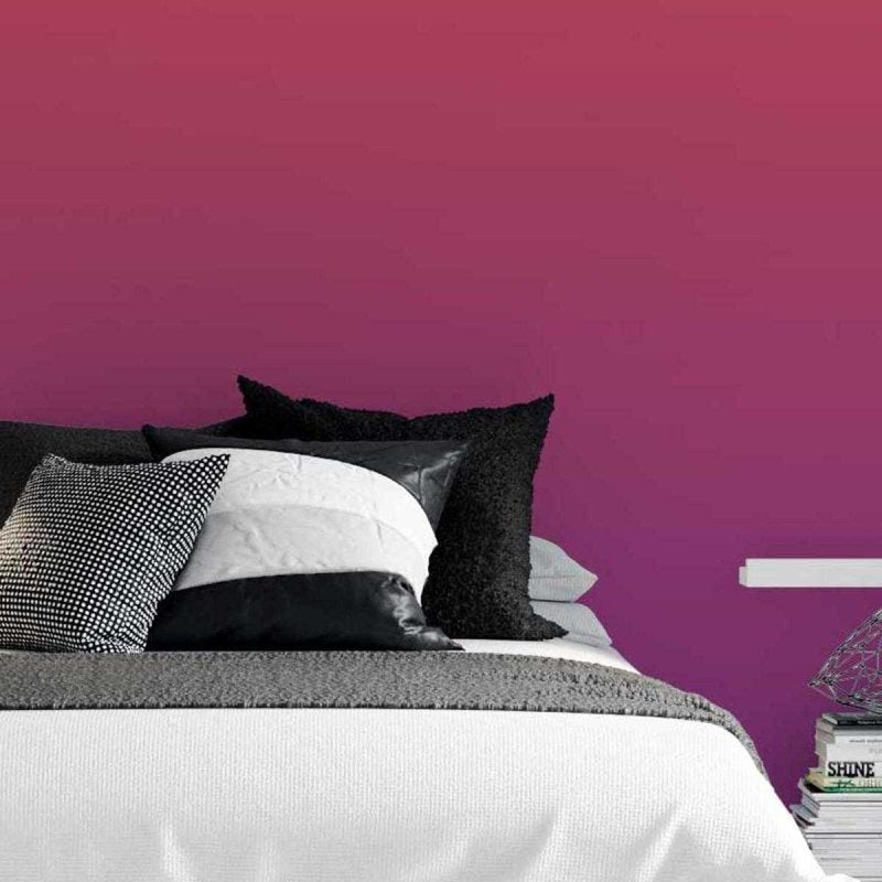 Papel de Parede Adesivo Degradê Vermelho e Lavanda N05164 - Papel na Parede