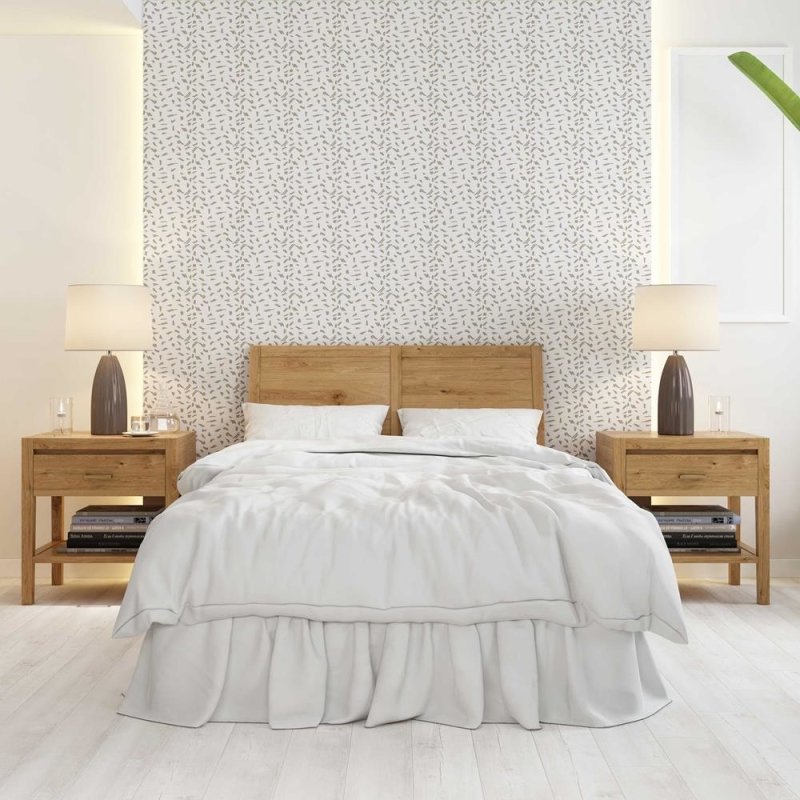 Papel de Parede Adesivo Desenho à Mão Marrom e Branco N08113 - Papel na Parede